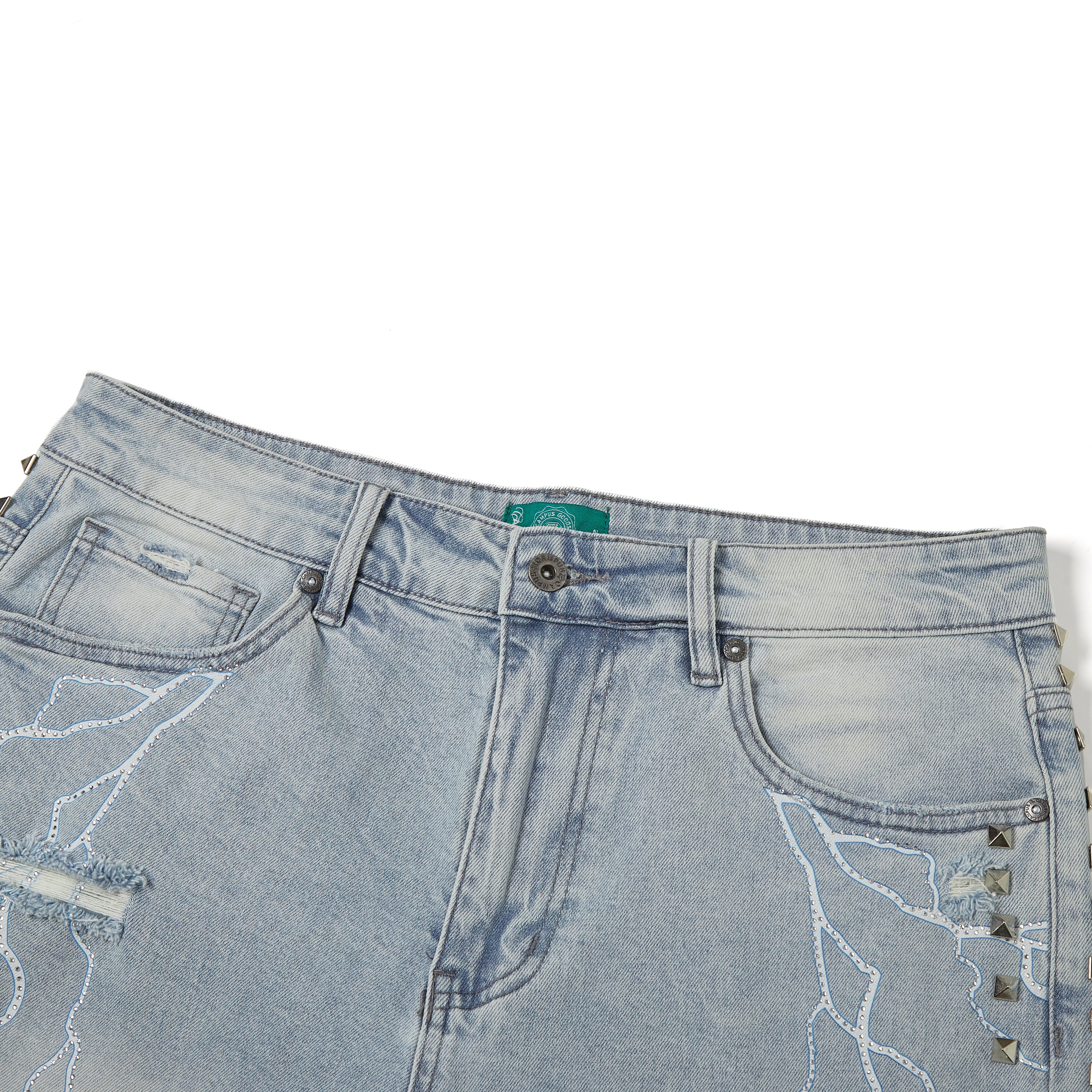 Electric Storm Jorts (Blue Wash)